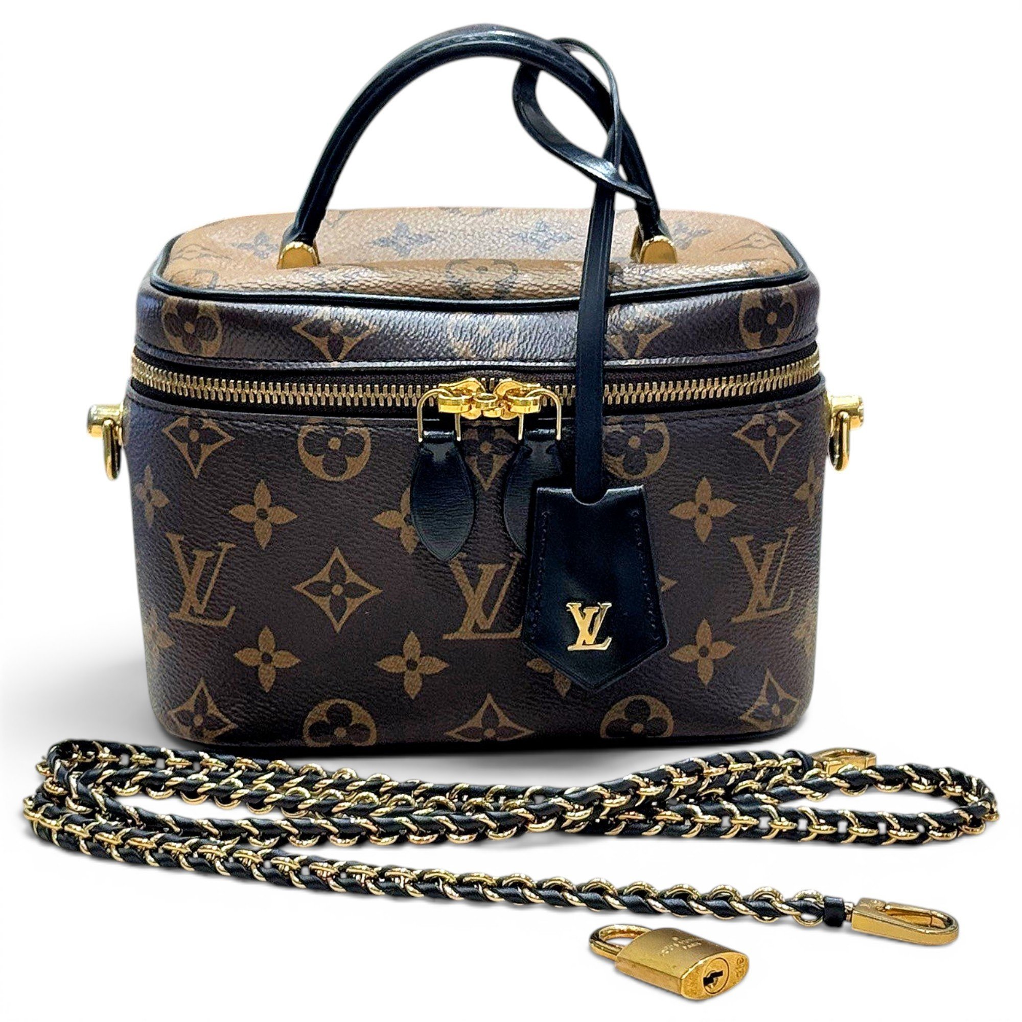 Vanity leather handbag