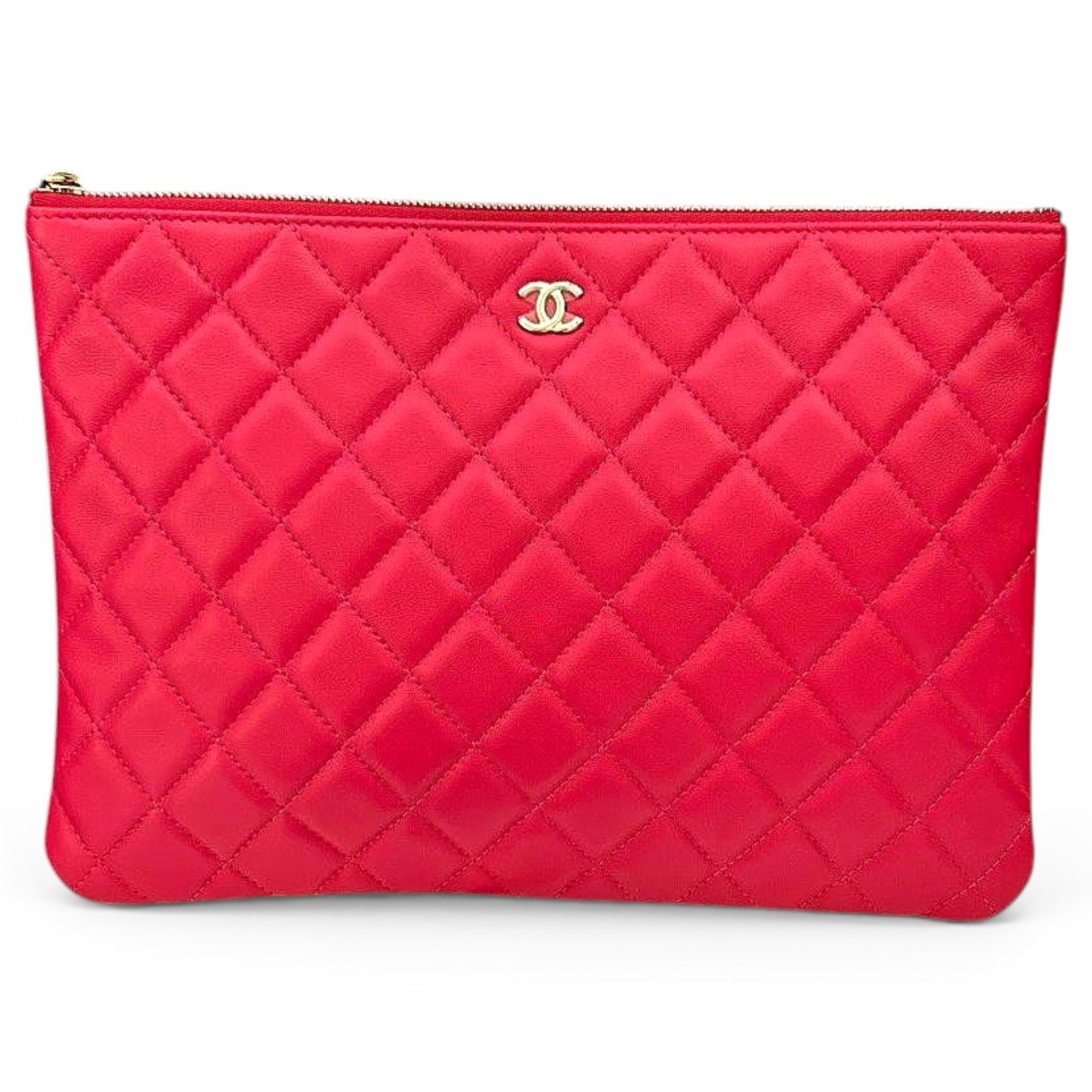 Leather clutch bag