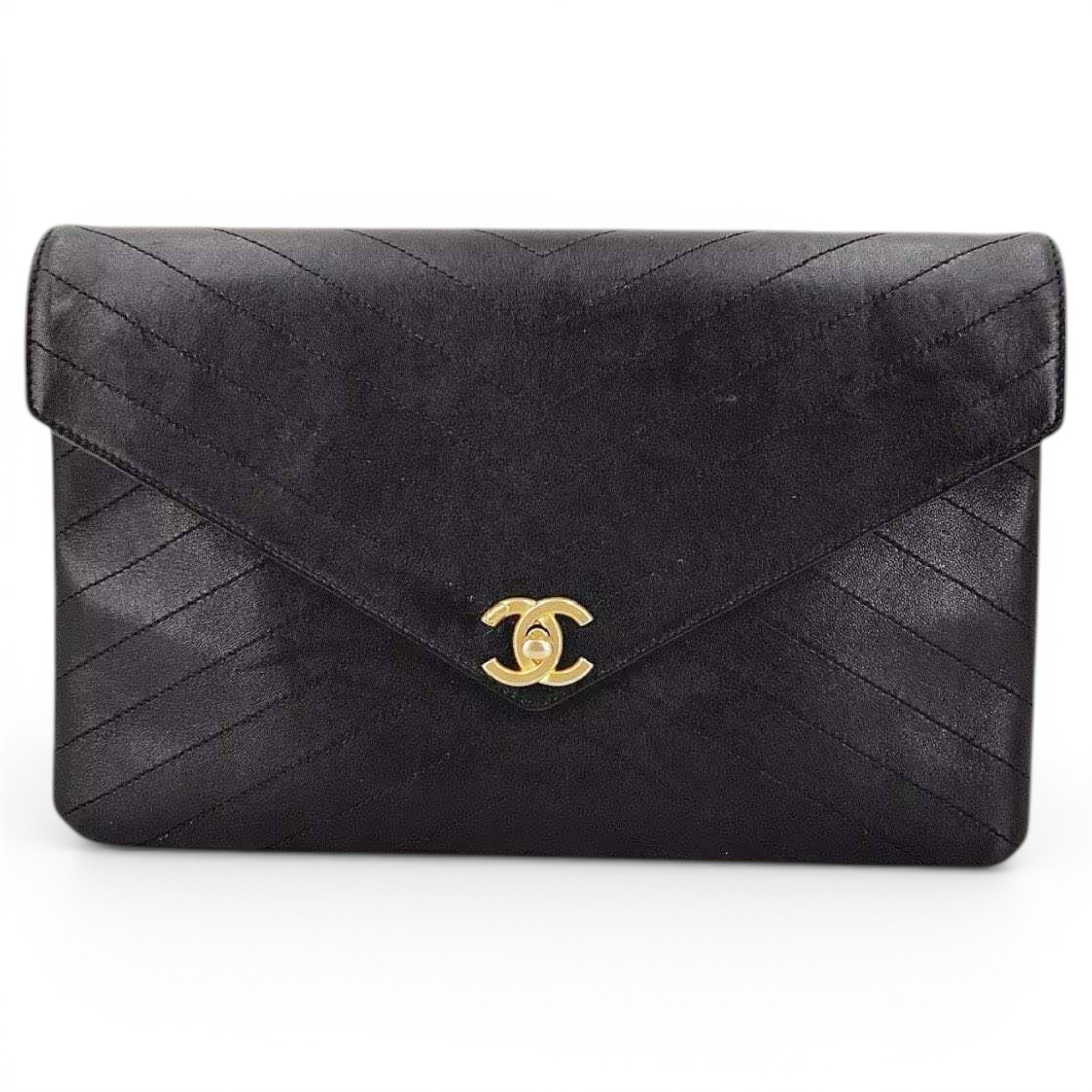 Leather clutch bag