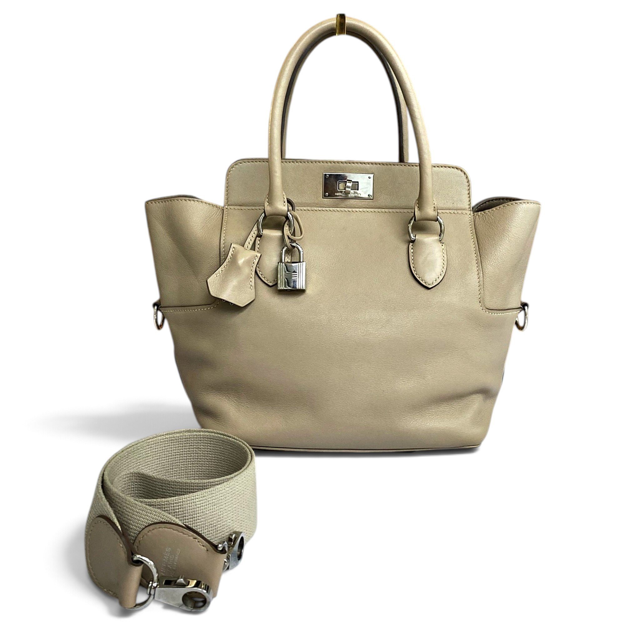 Toolbox leather handbag