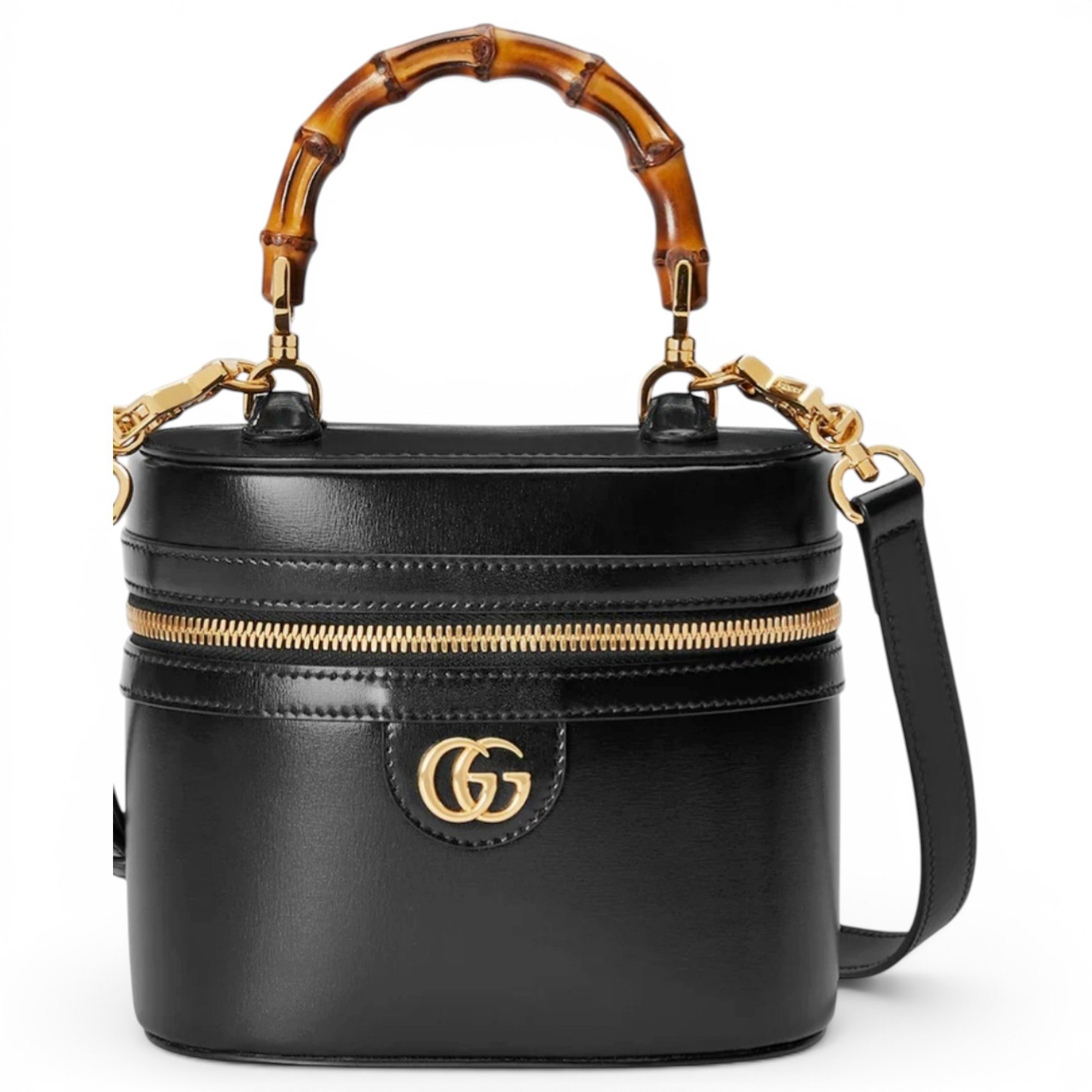 Bamboo leather crossbody bag