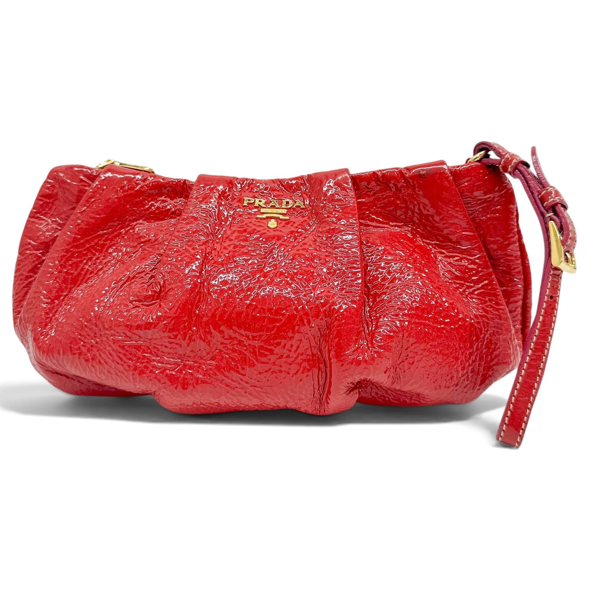 Patent leather clutch bag