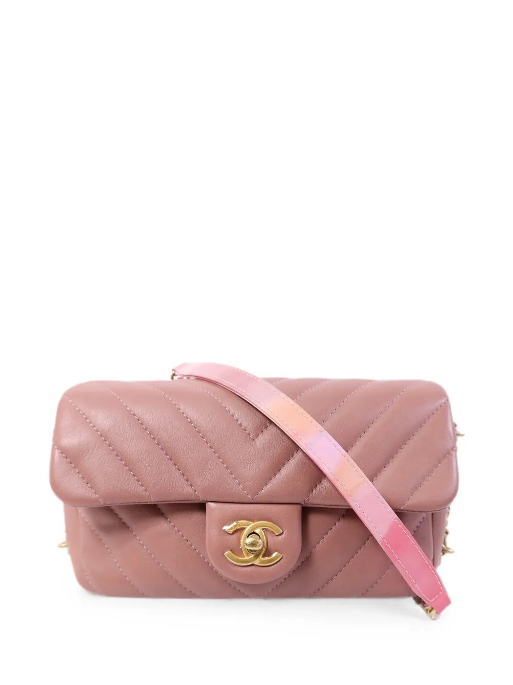 turn-lock-fastening shoulder bag