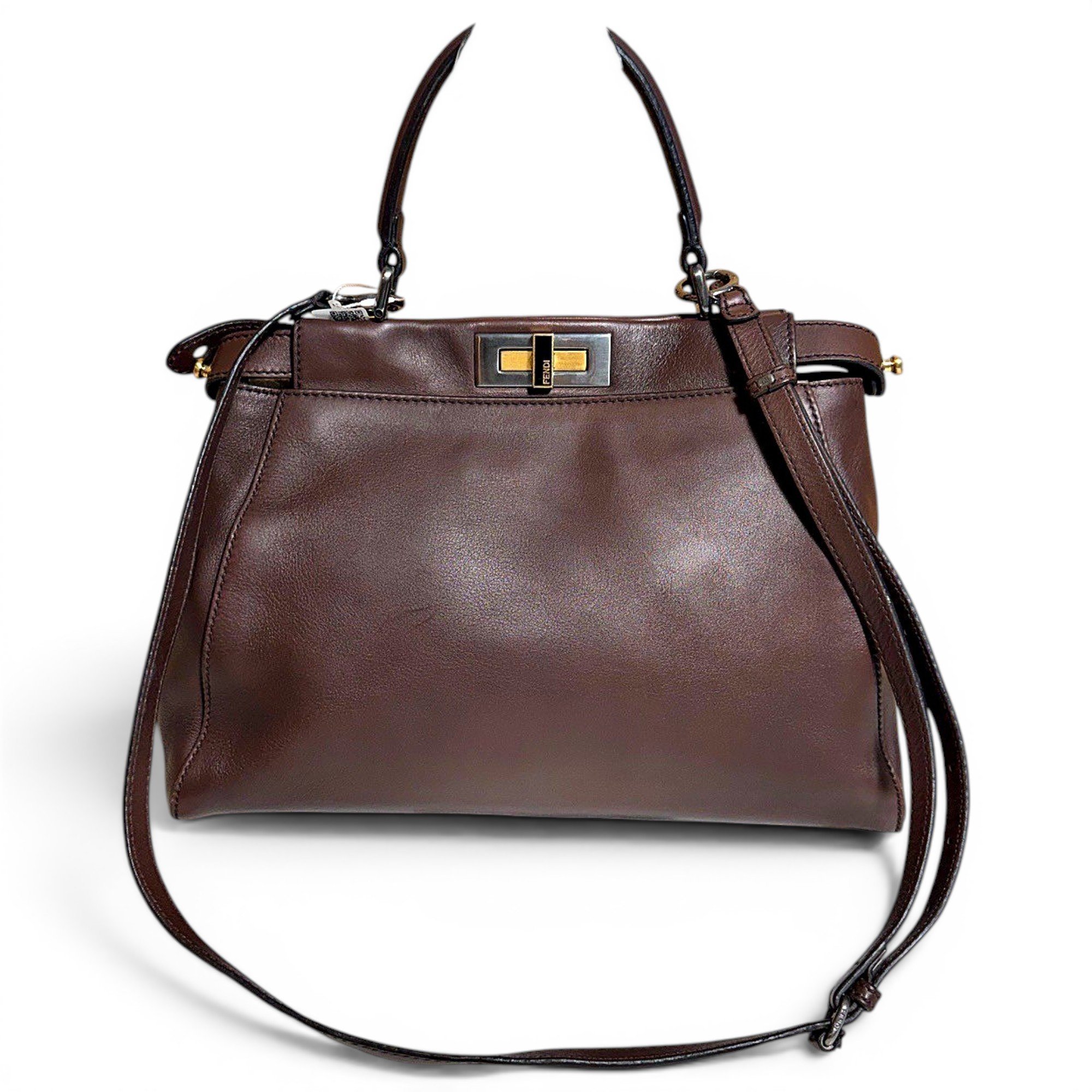 Peekaboo leather handbag