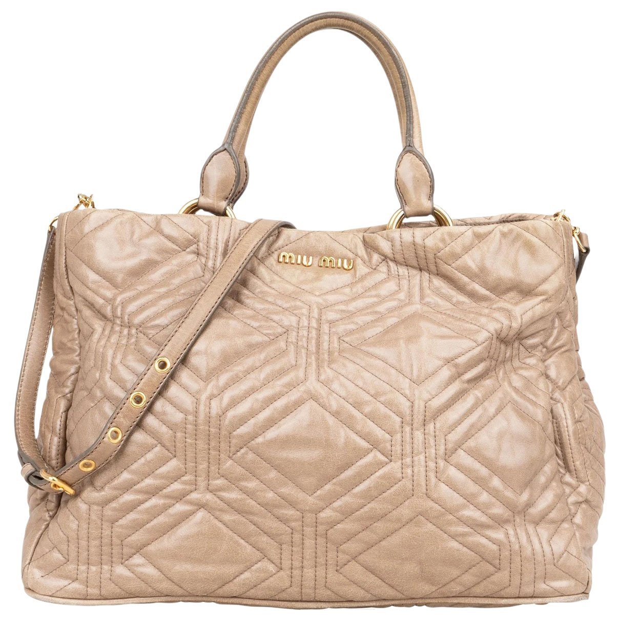 Matelassé leather handbag