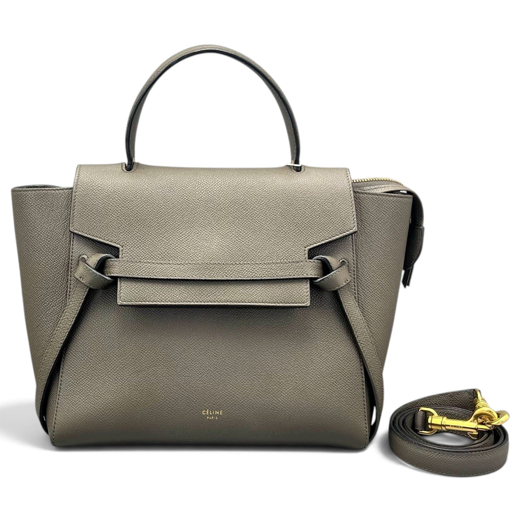Belt leather handbag