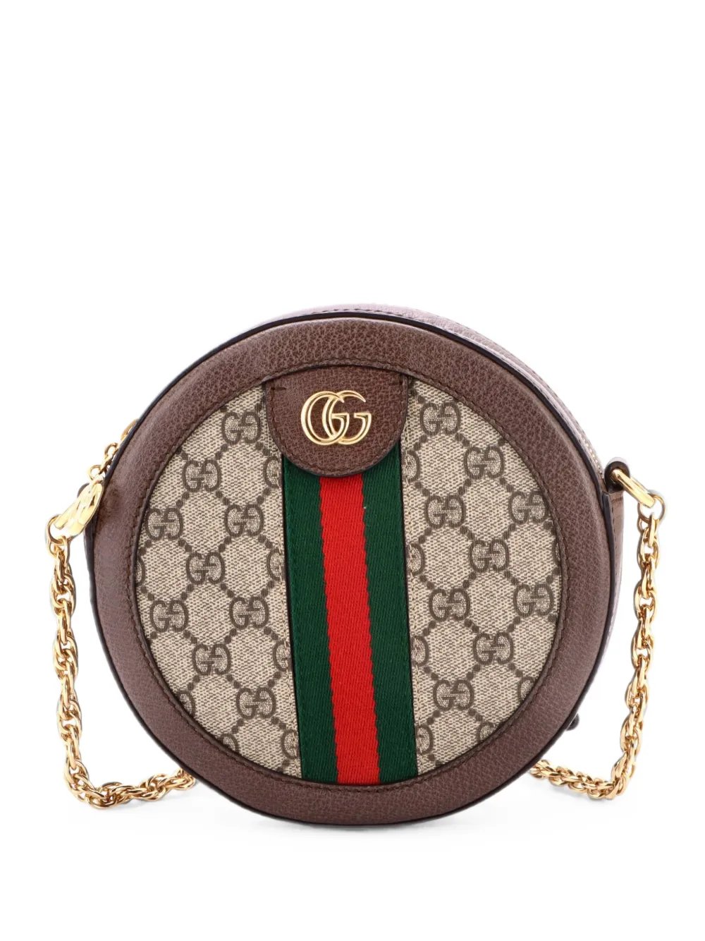 Ophidia Round Shoulder Bag GG Coated Canvas Mini crossbody bag