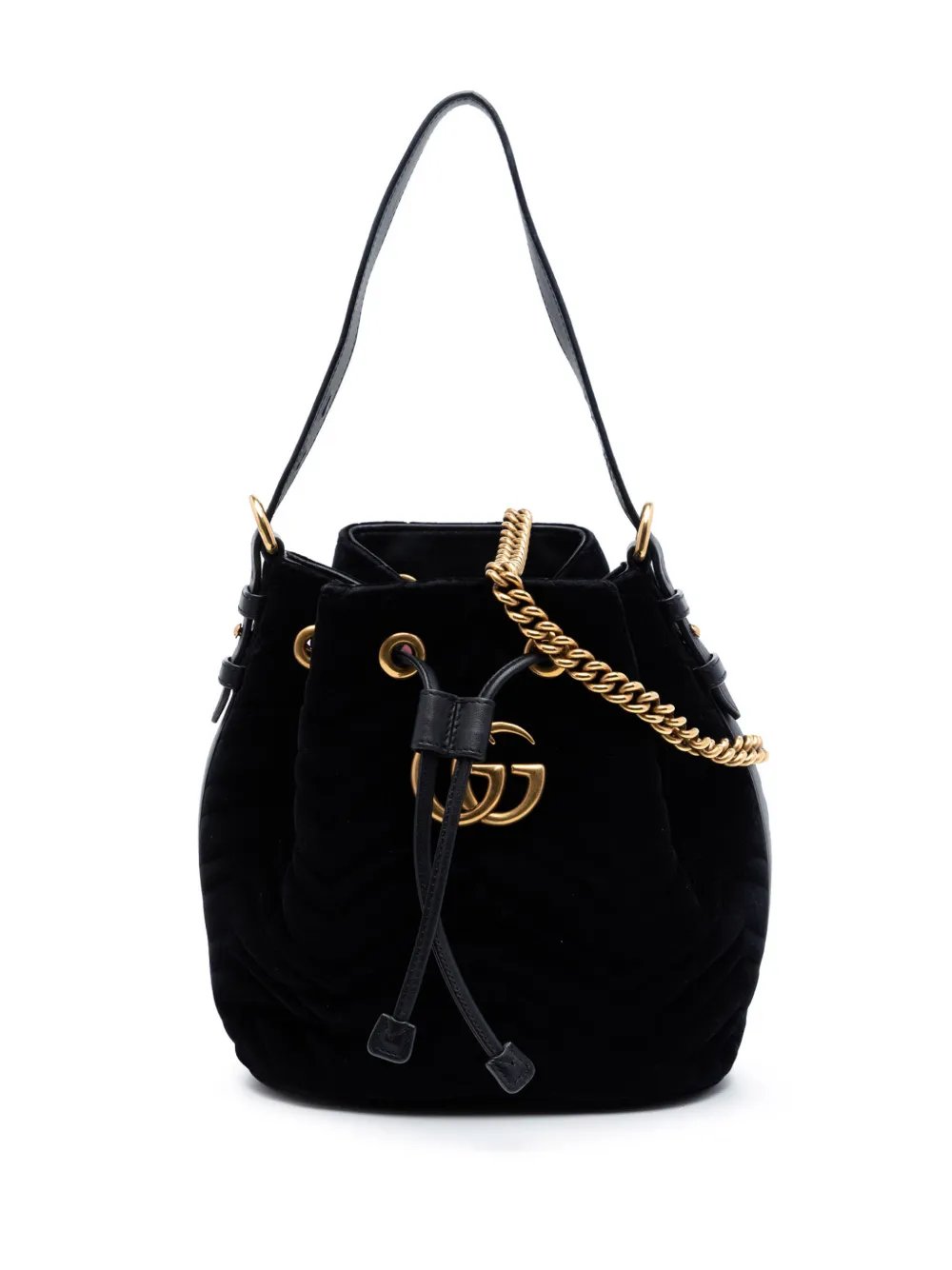 2016-2026 GG Marmont 2.0 Matelasse Velvet bucket bag