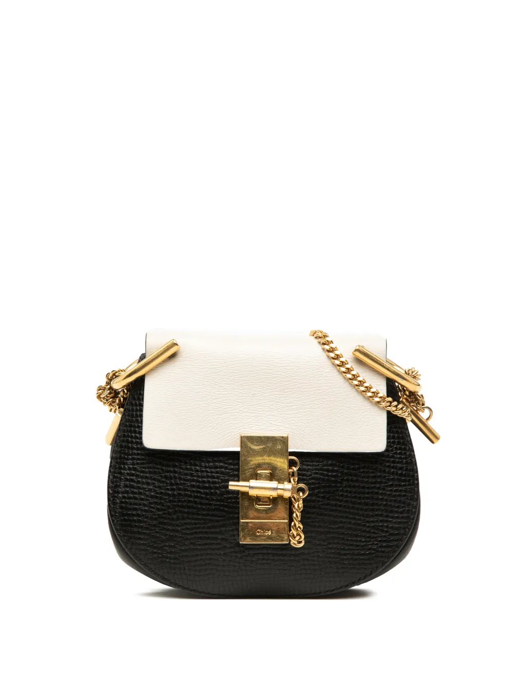 2017 Mini Bicolor Grained Calfskin Drew crossbody bag