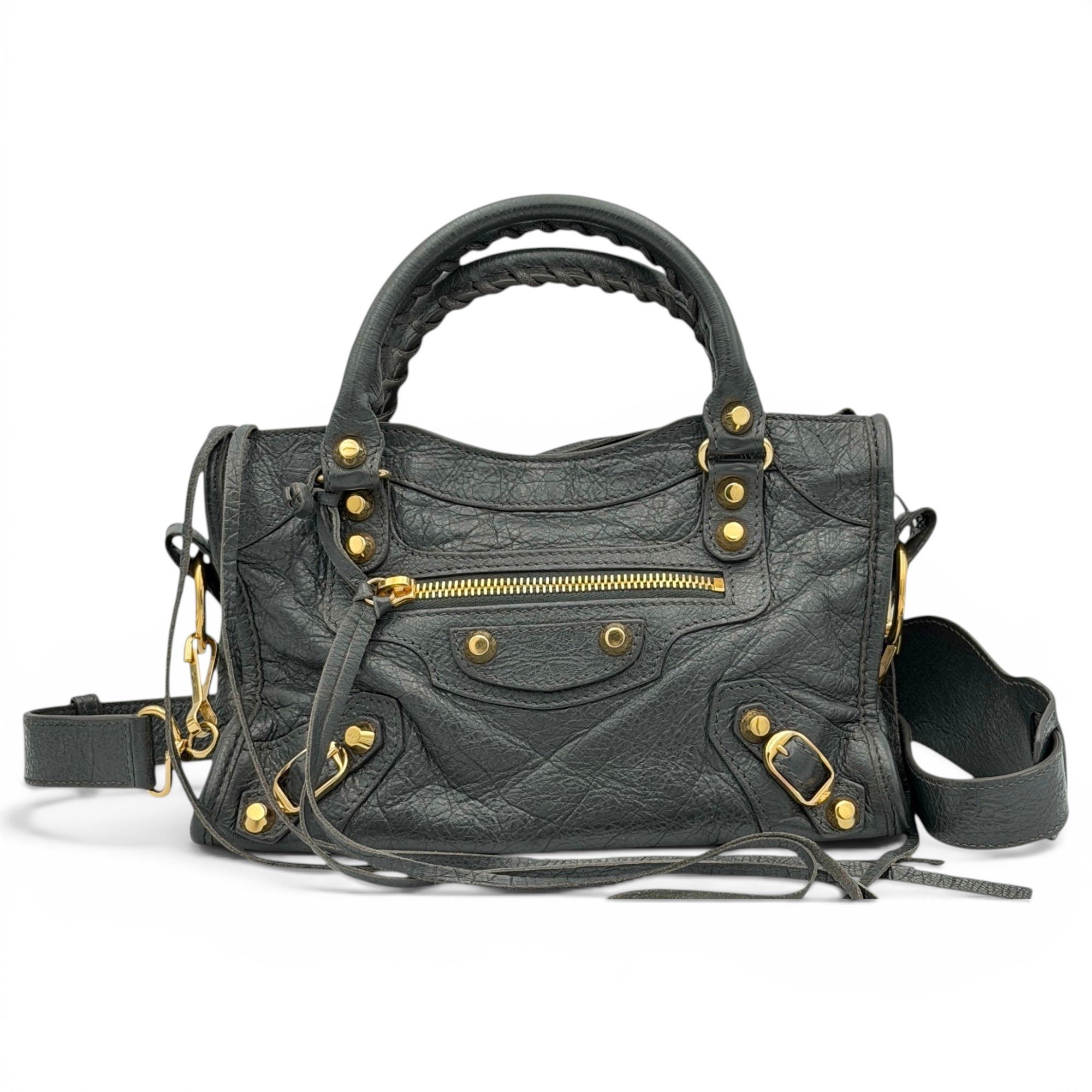 City pony-style calfskin handbag