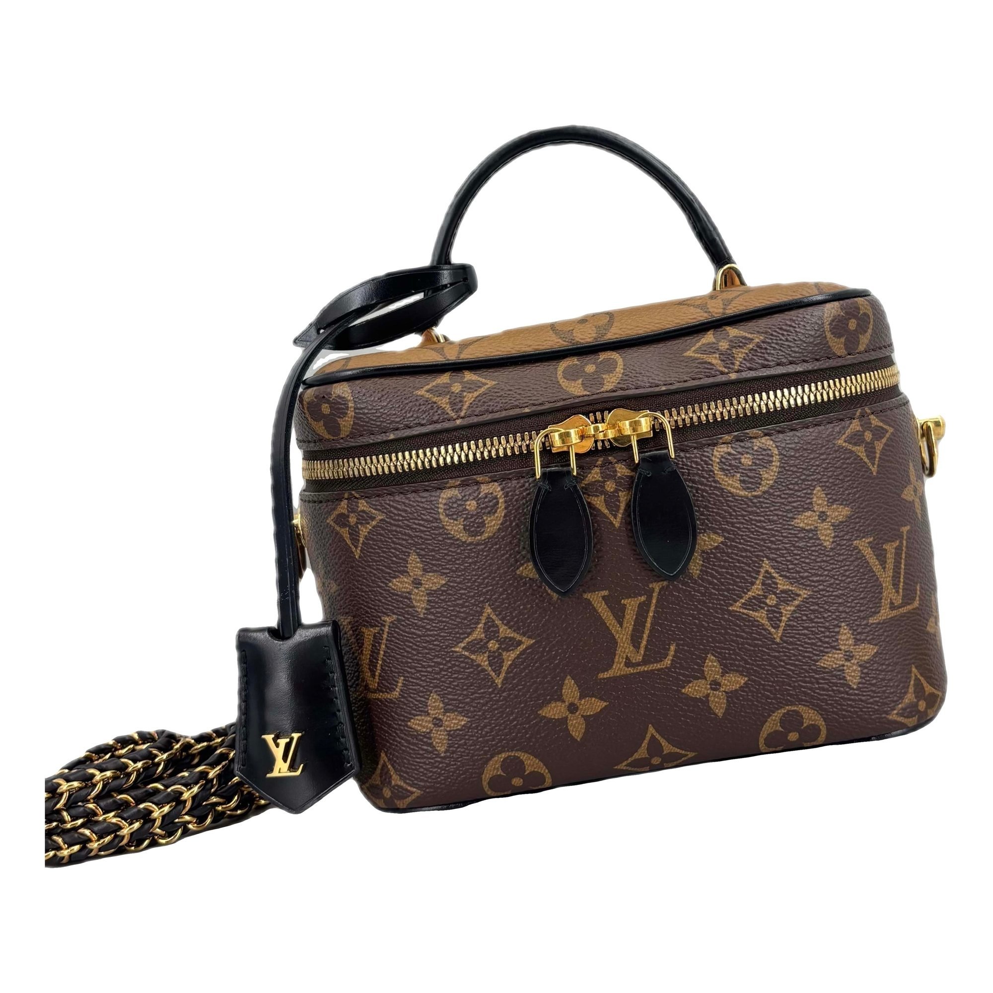 Vanity leather handbag