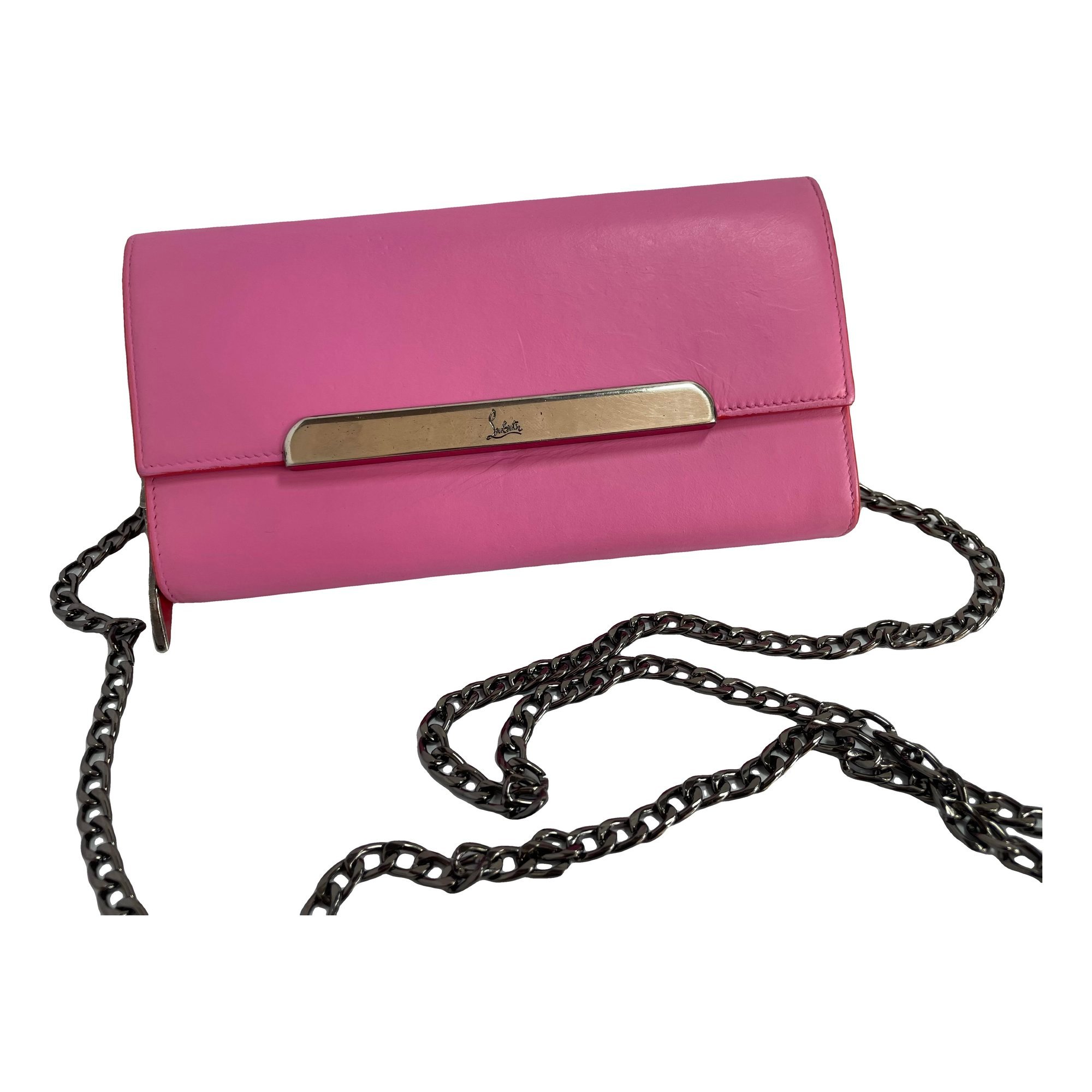 Leather clutch bag