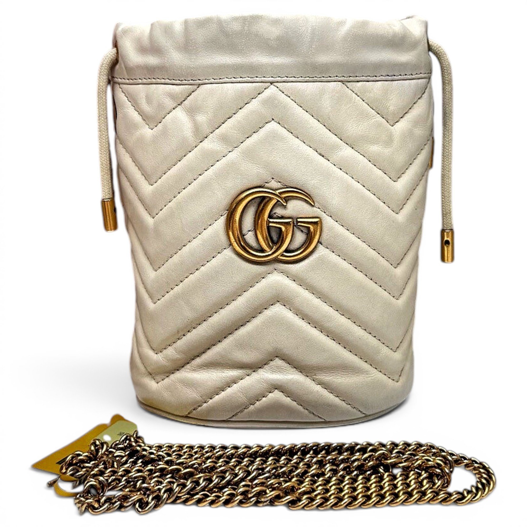 GG Marmont Chain Bucket leather crossbody bag