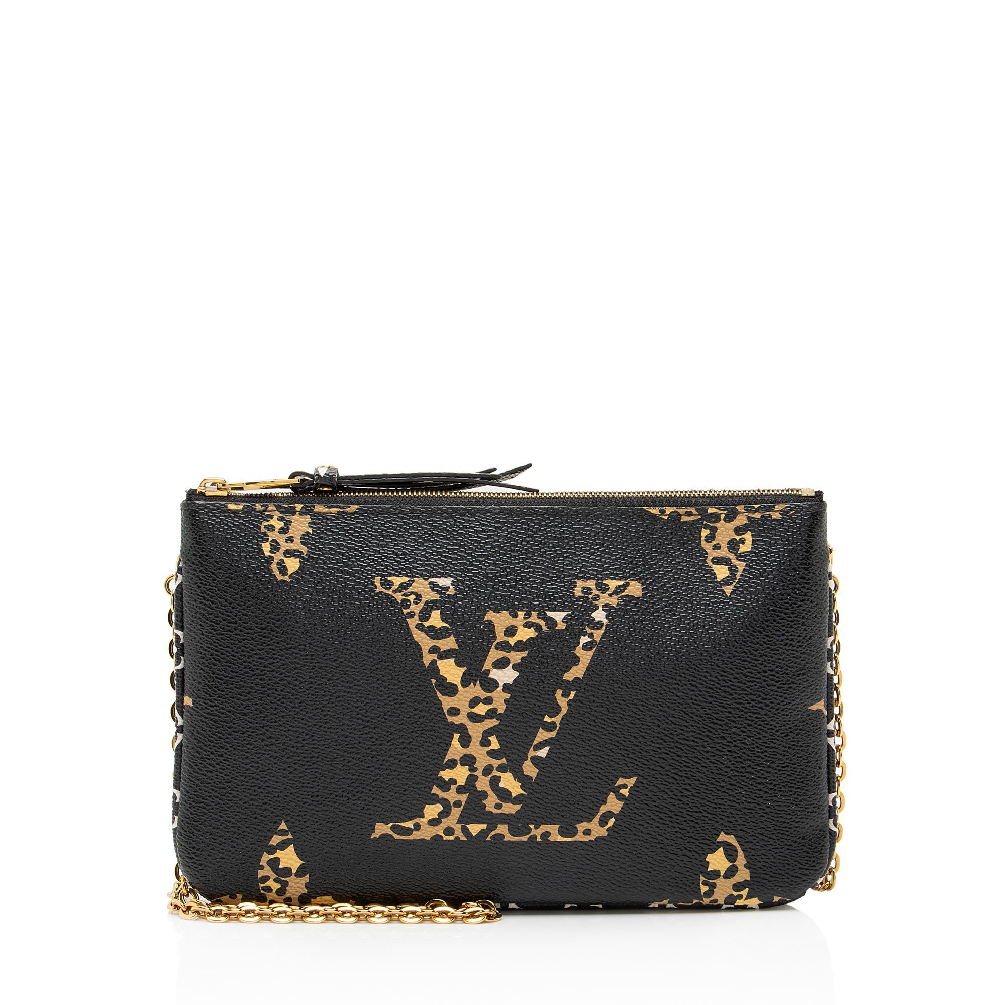 Double zip cloth crossbody bag