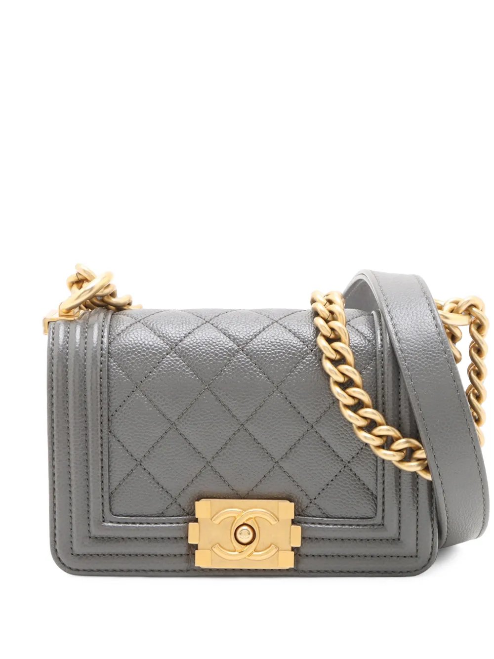 2021-2026 Mini Quilted Caviar Boy Flap shoulder bag