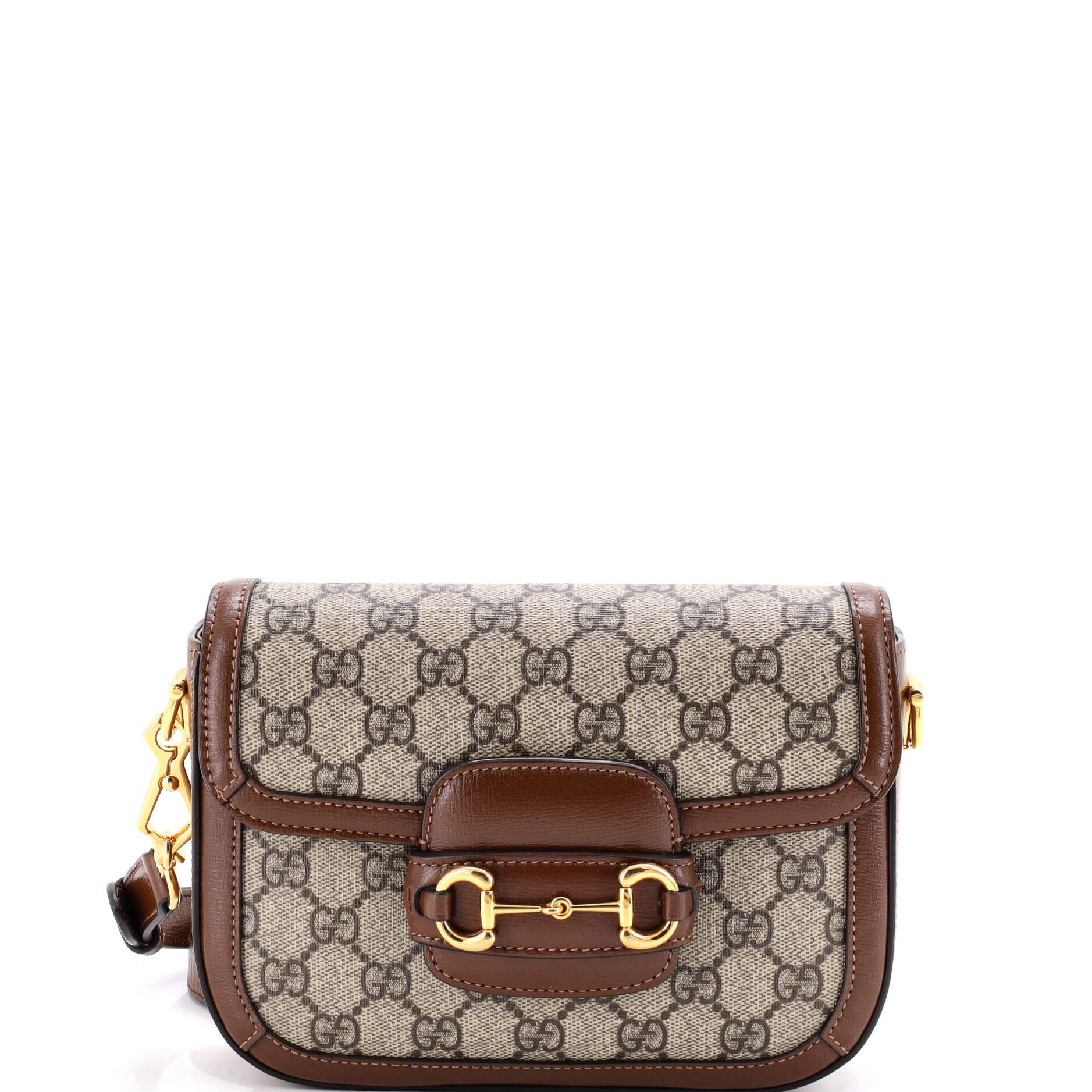 Horsebit 1955 Shoulder Bag GG Coated Canvas with Leather Mini