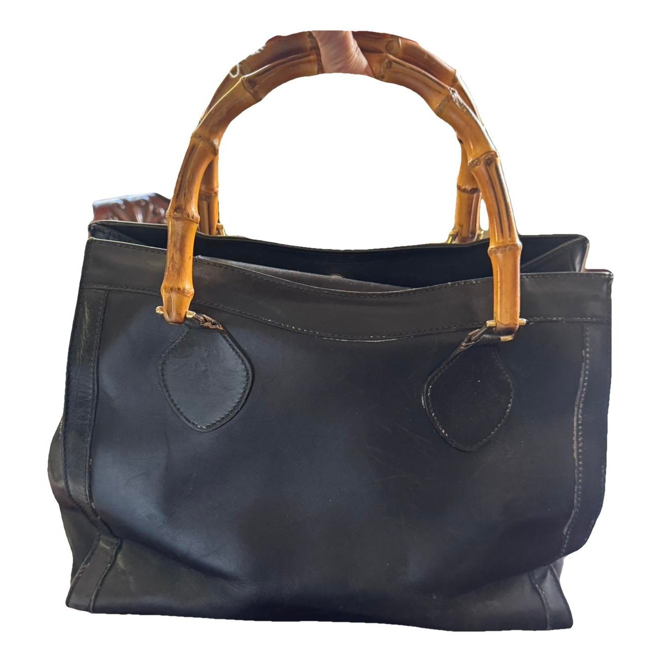 Bamboo leather handbag