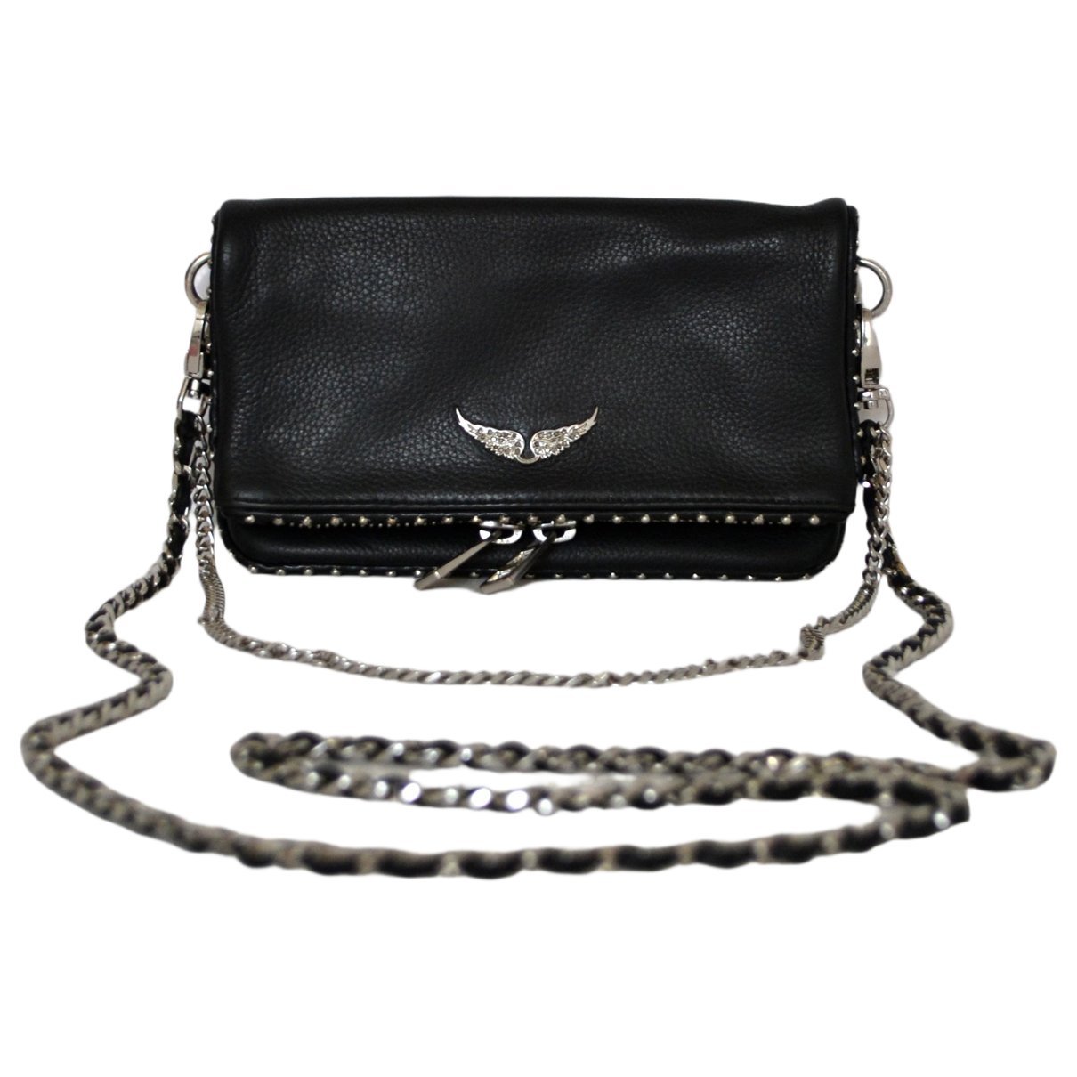 Leather clutch bag