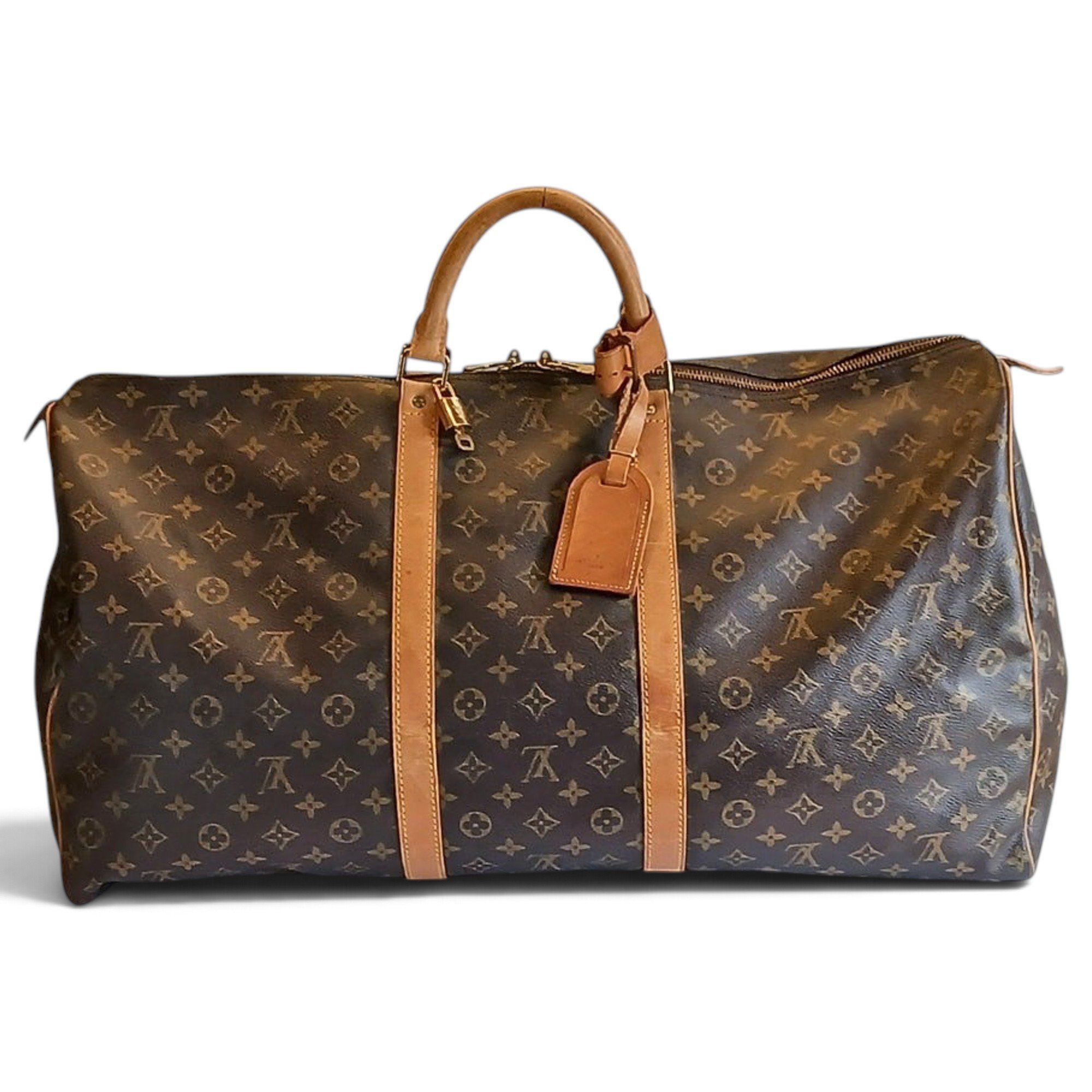 Keepall leather travel bag