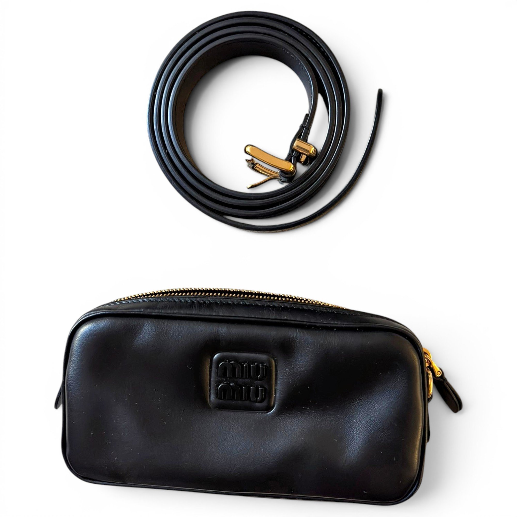 Leather clutch bag