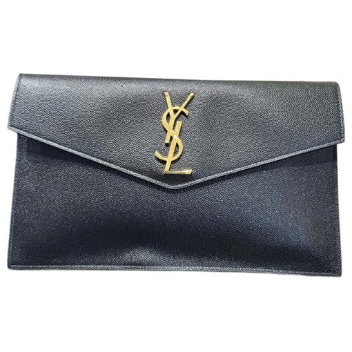 Leather clutch bag