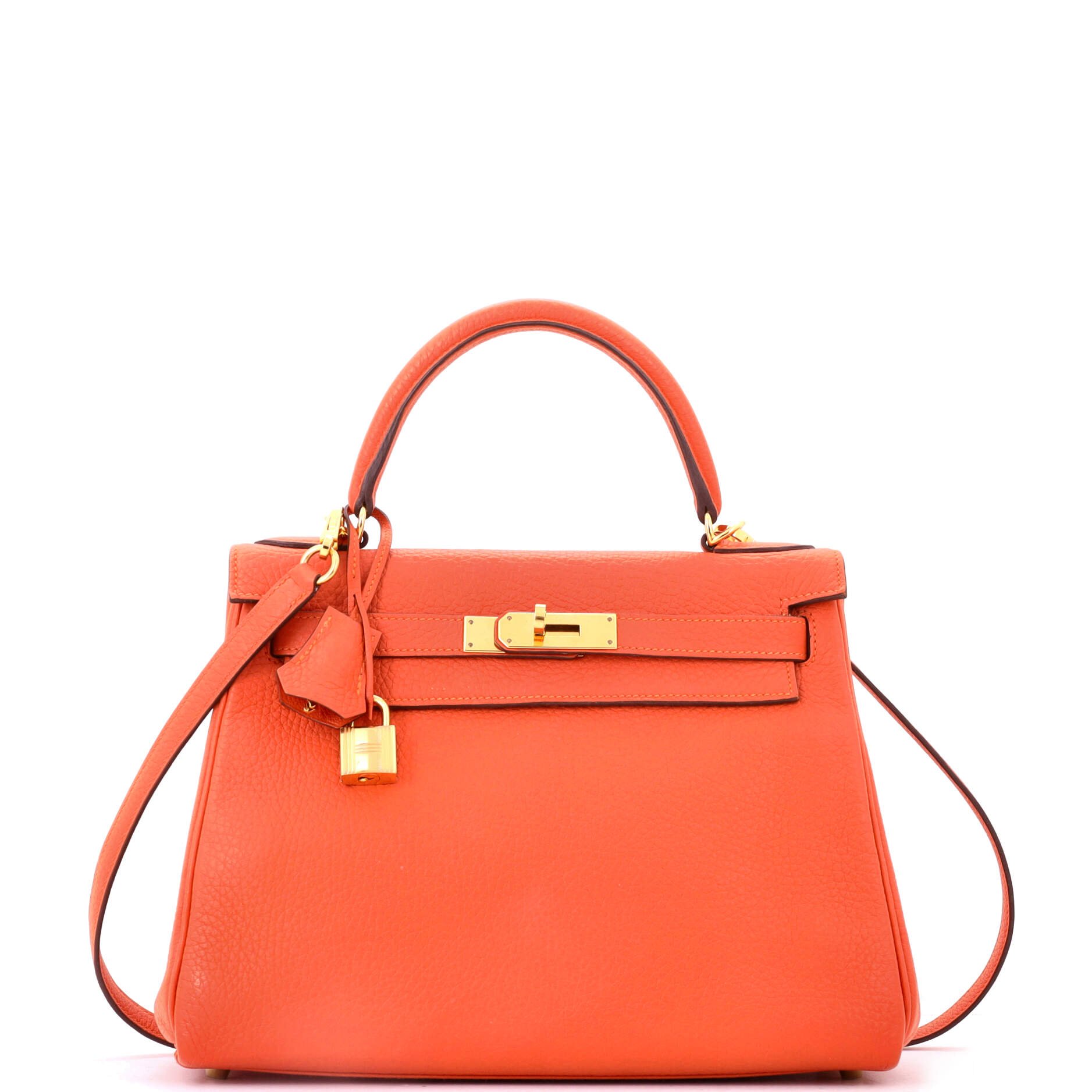 Kelly Handbag Feu Clemence with Gold Hardware 28