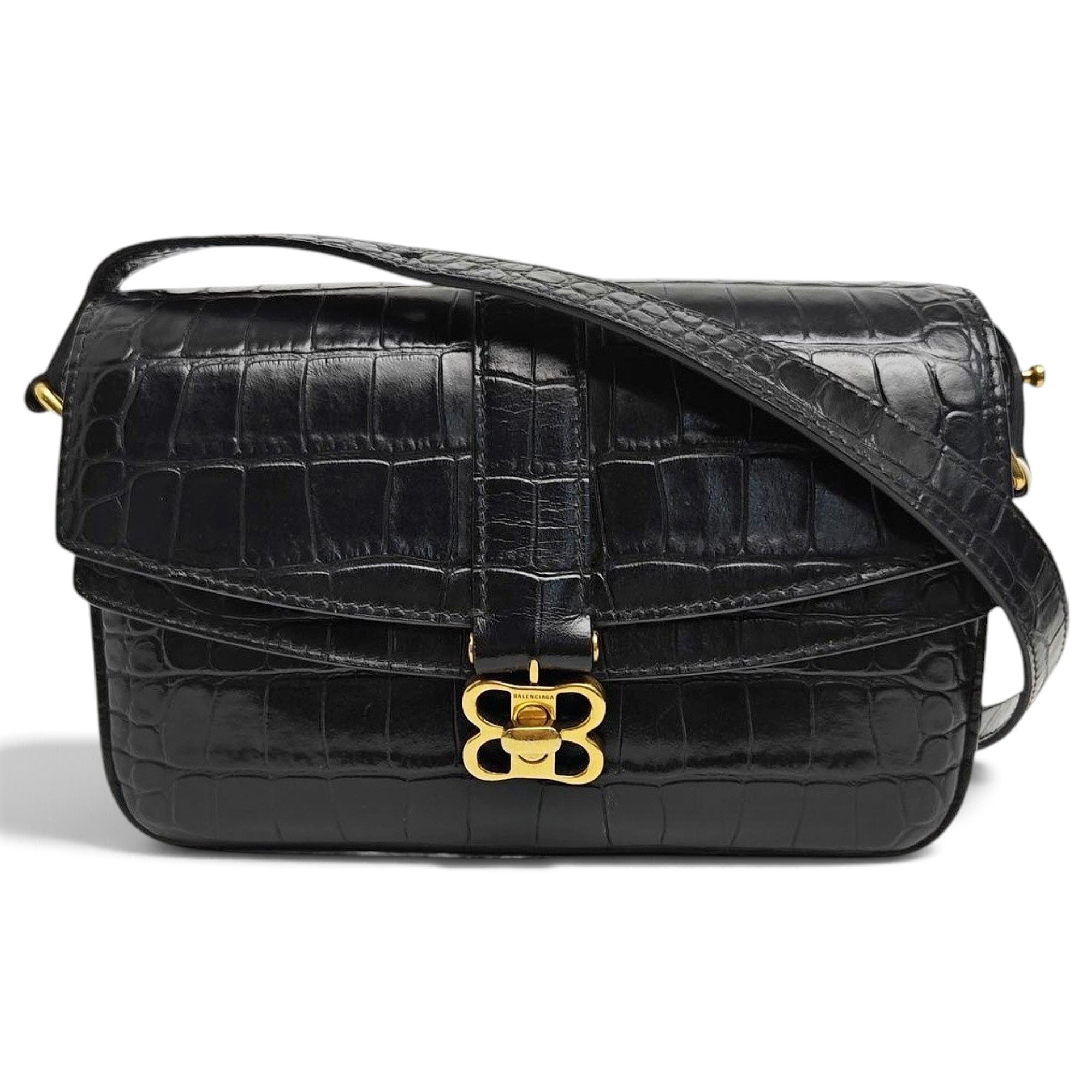 Sharp leather handbag