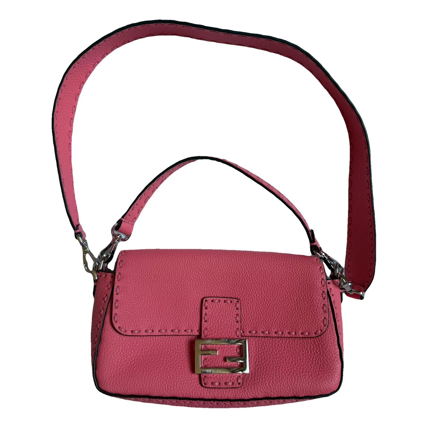 Baguette leather handbag