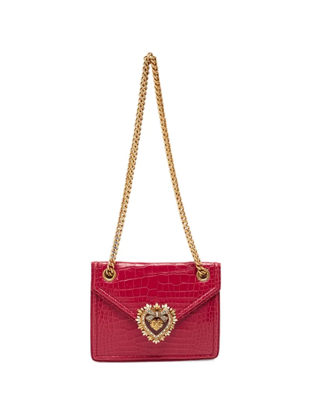 Devotion crocodile-effect shoulder bag