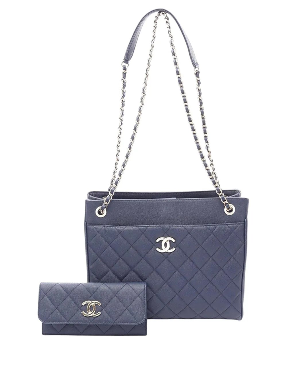 2019 CC Quilted Caviar shoulder bag