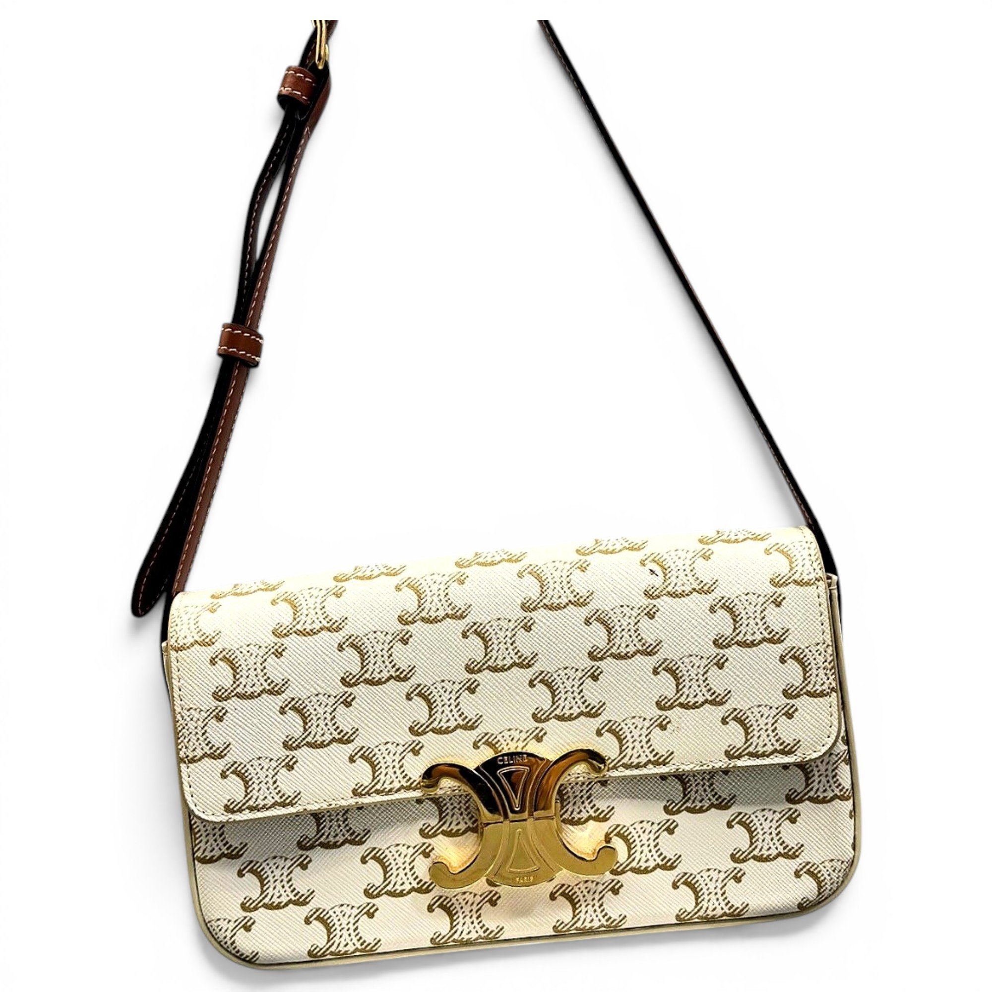 Triomphe Long leather handbag