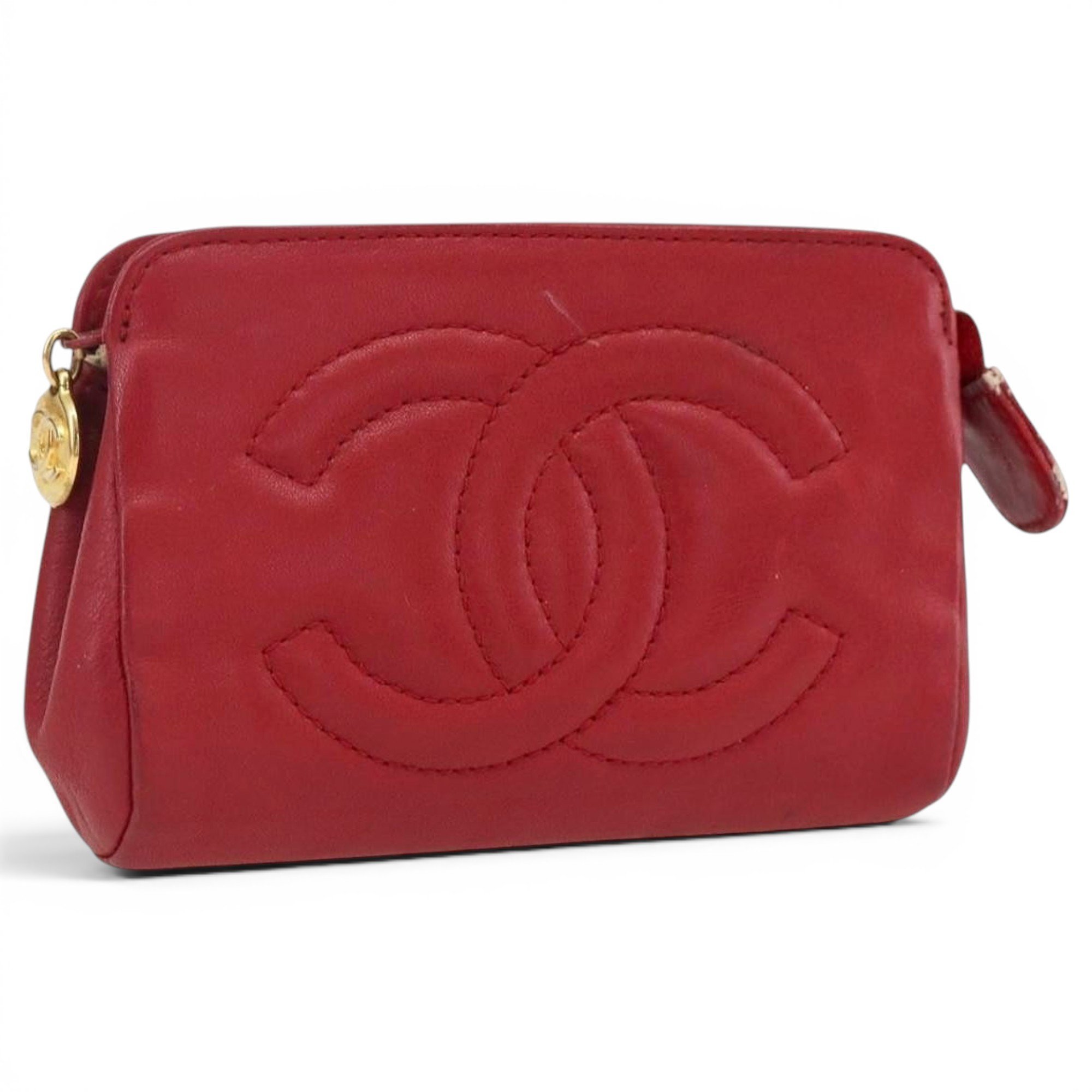 Leather clutch bag