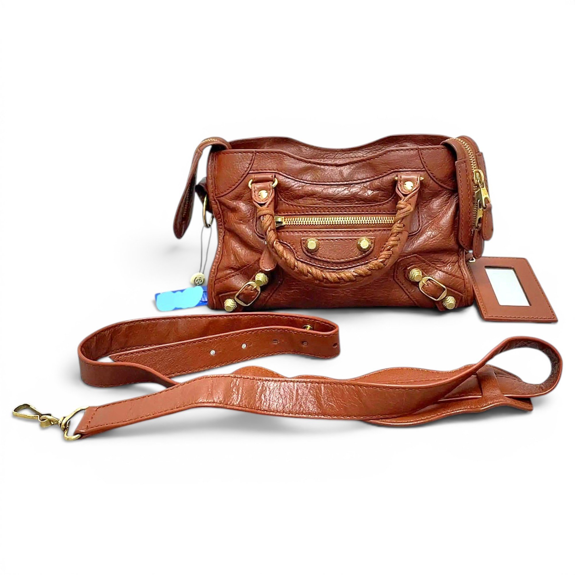 City leather handbag