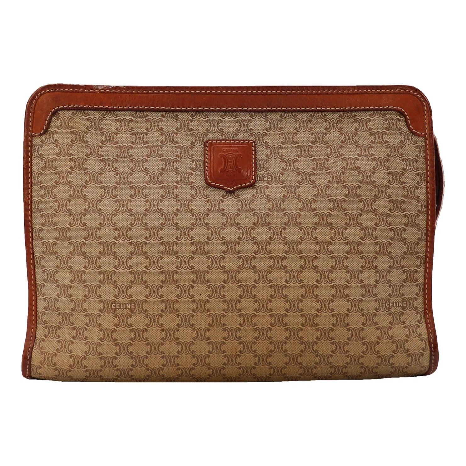 Triomphe Vintage cloth clutch bag