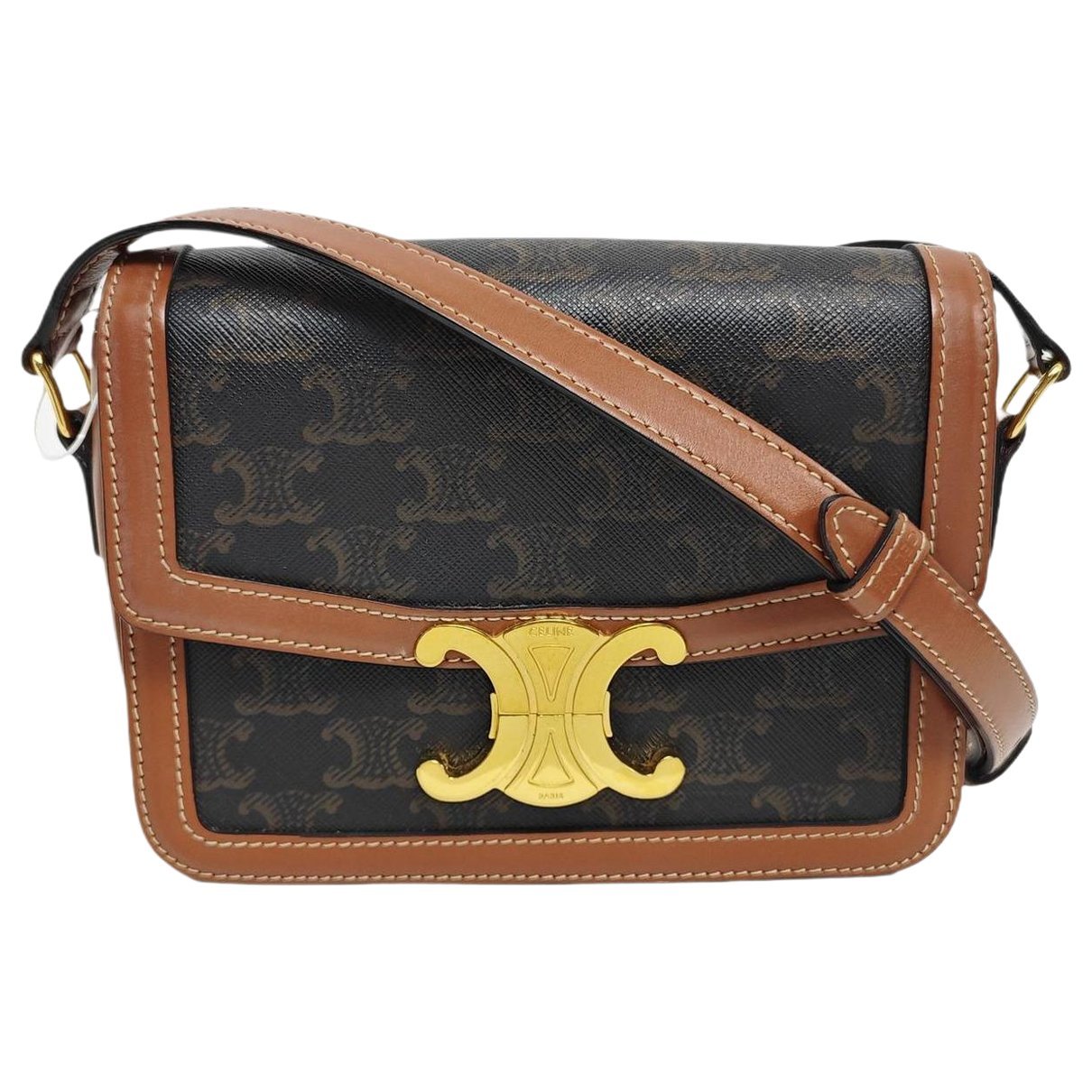 Triomphe leather handbag