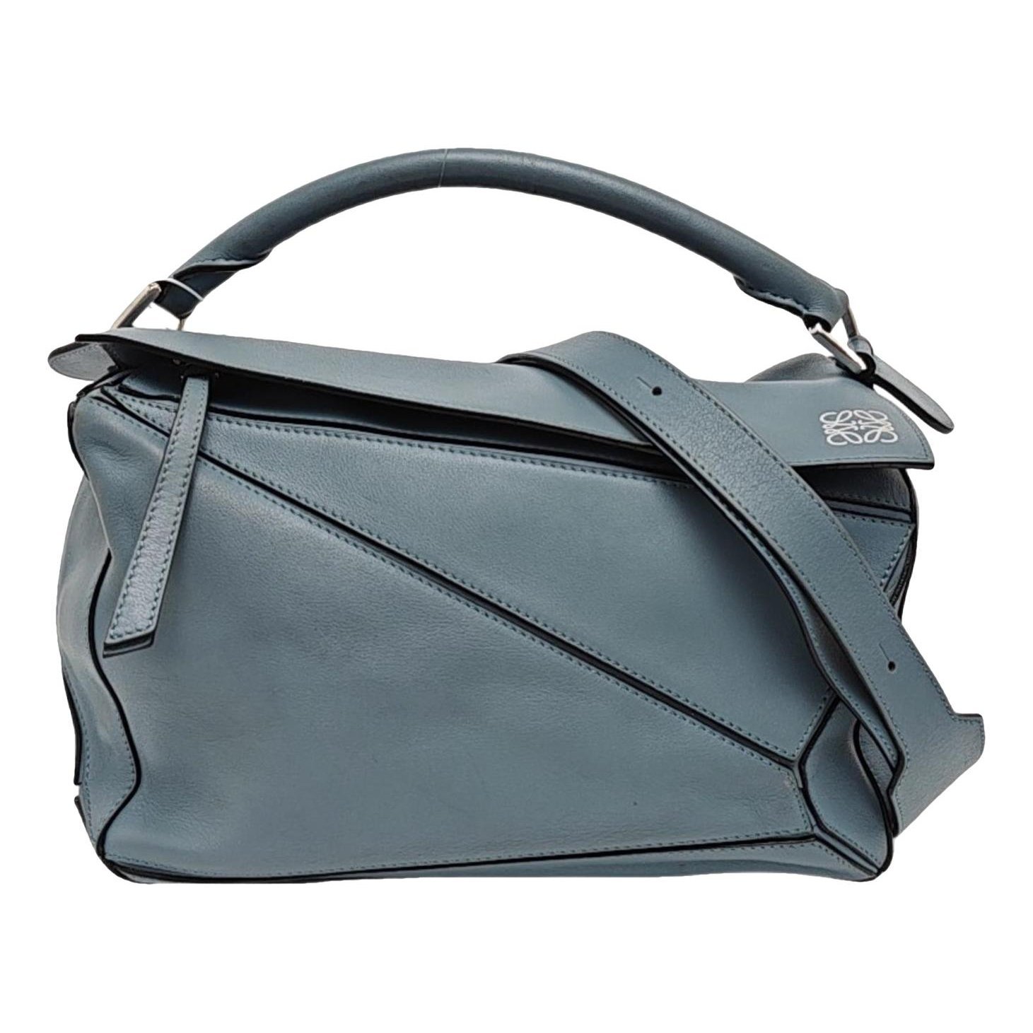 Puzzle leather handbag