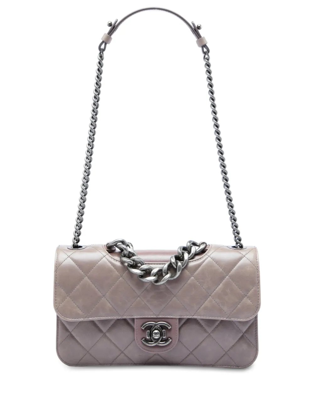 2016-2017 Medium Quilted Aged Calfskin Perfect Edge Flap satchel