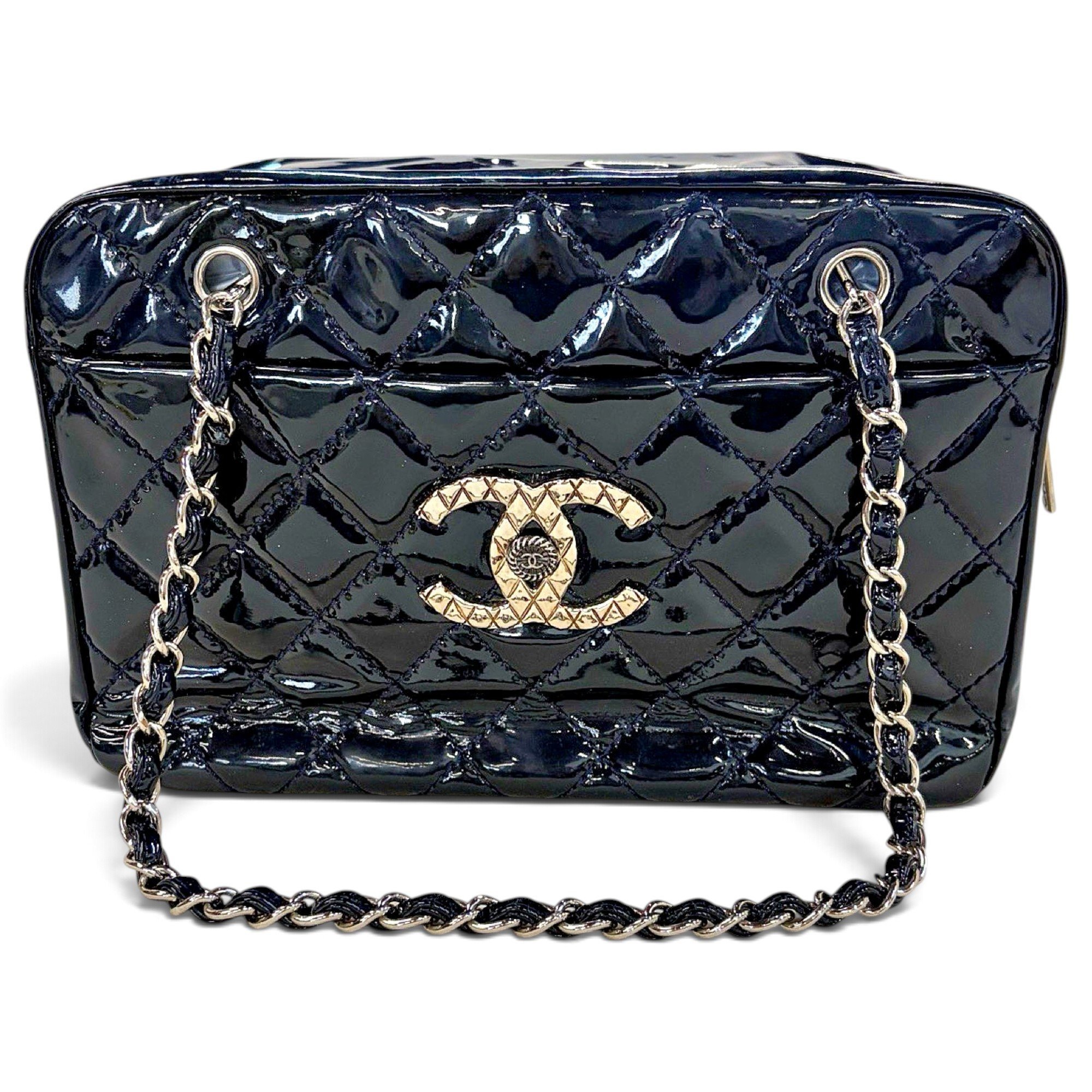 Patent leather handbag