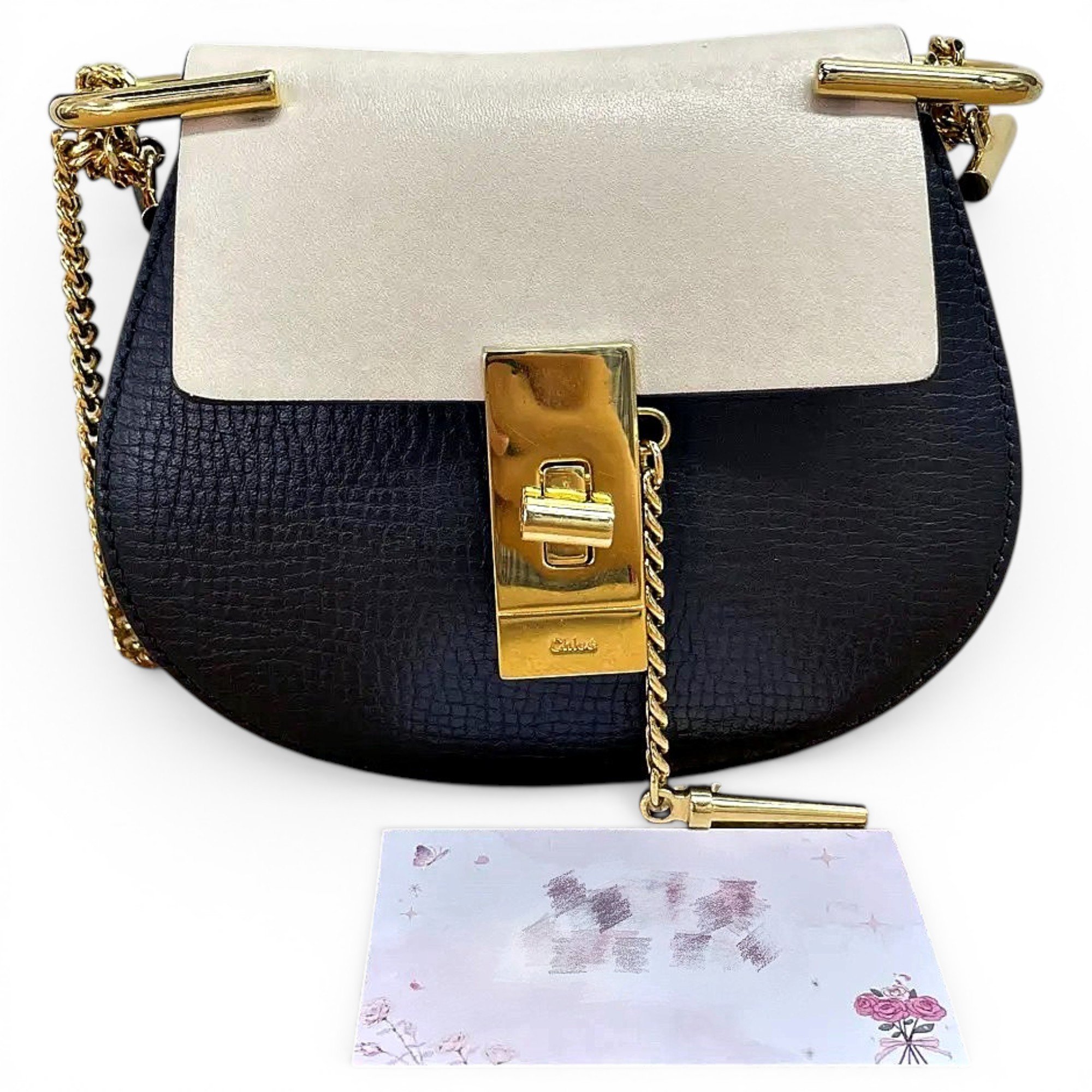 Drew leather handbag
