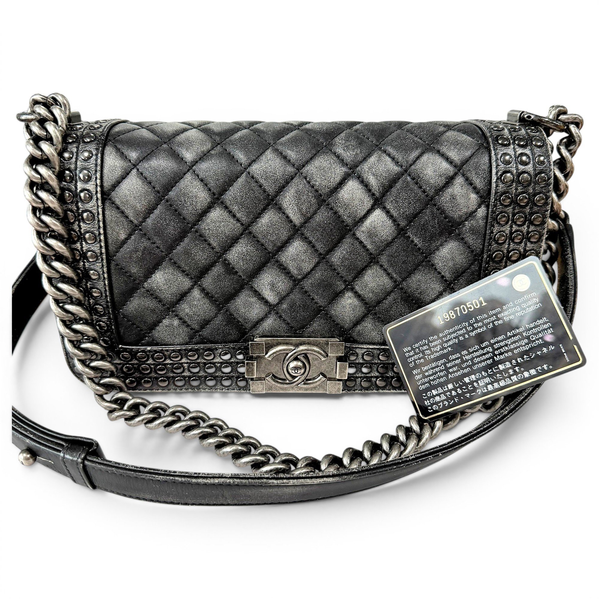 Boy leather crossbody bag