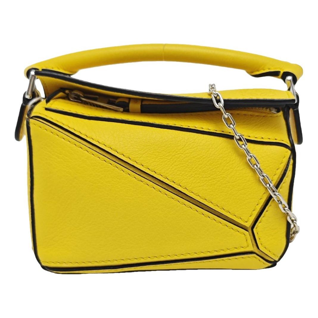 Puzzle leather handbag