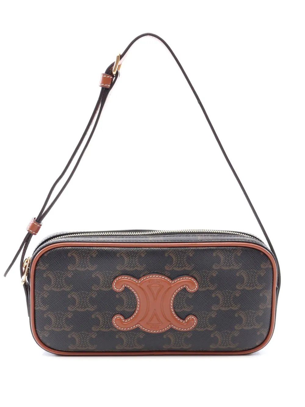 2010-2026 Mini Triomphe Cuir Coated Canvas Camera Bag shoulder bag
