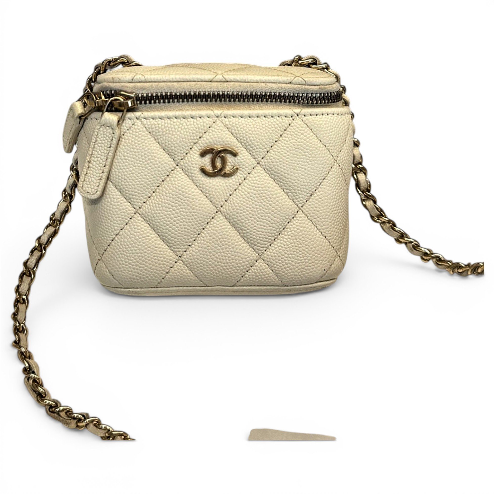 Vanity leather handbag