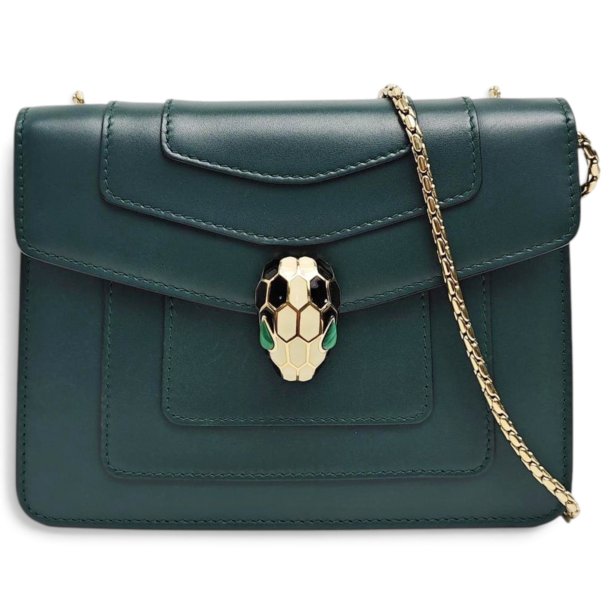 Serpenti leather handbag