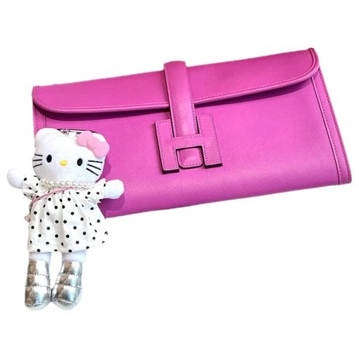 Jige leather clutch bag