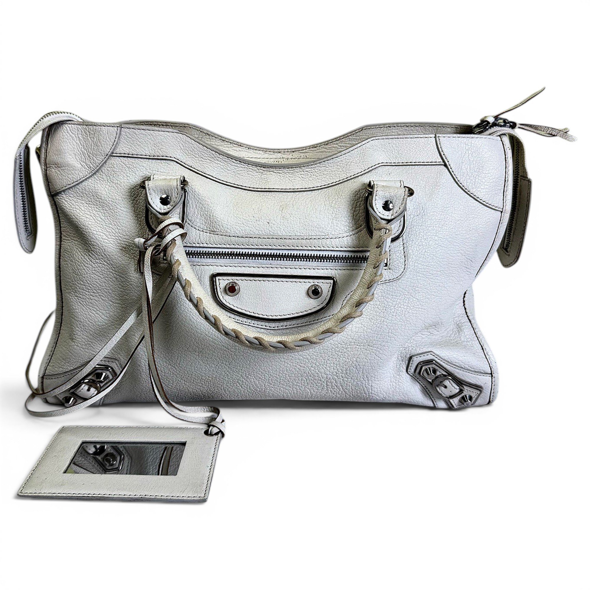 Classic Metalic leather handbag