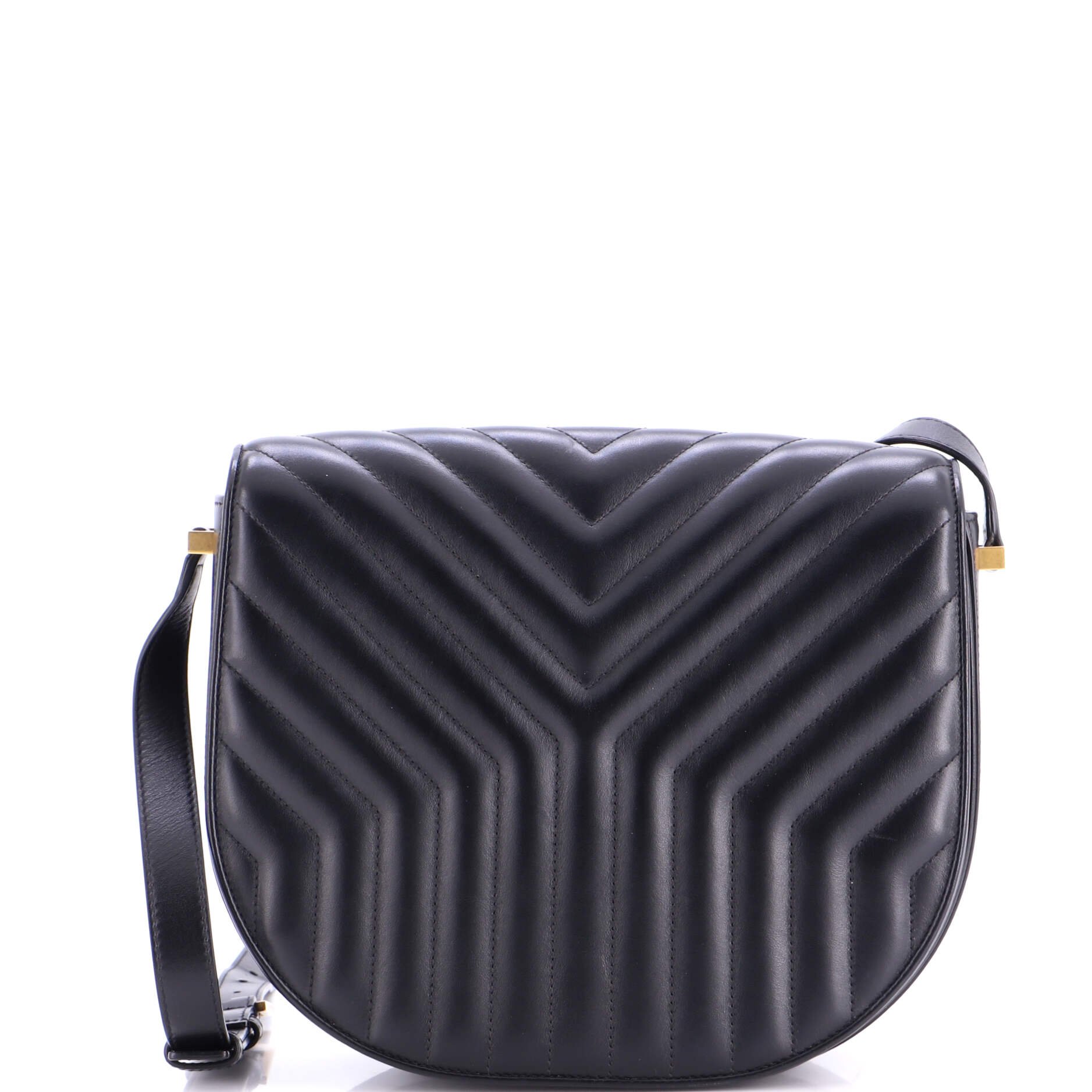 Joan Satchel Matelasse Chevron Leather Medium
