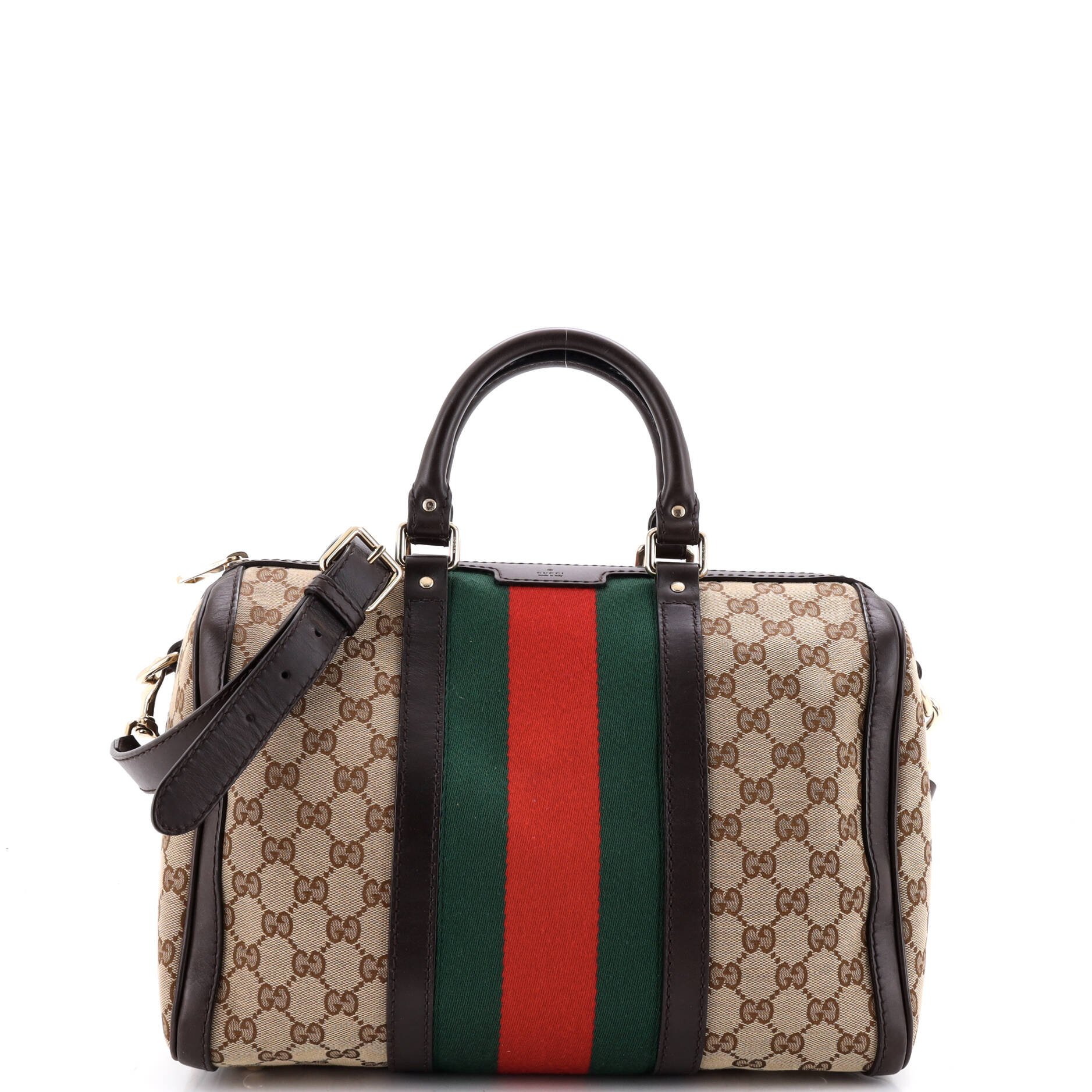 Vintage Web Boston Bag GG Canvas Medium
