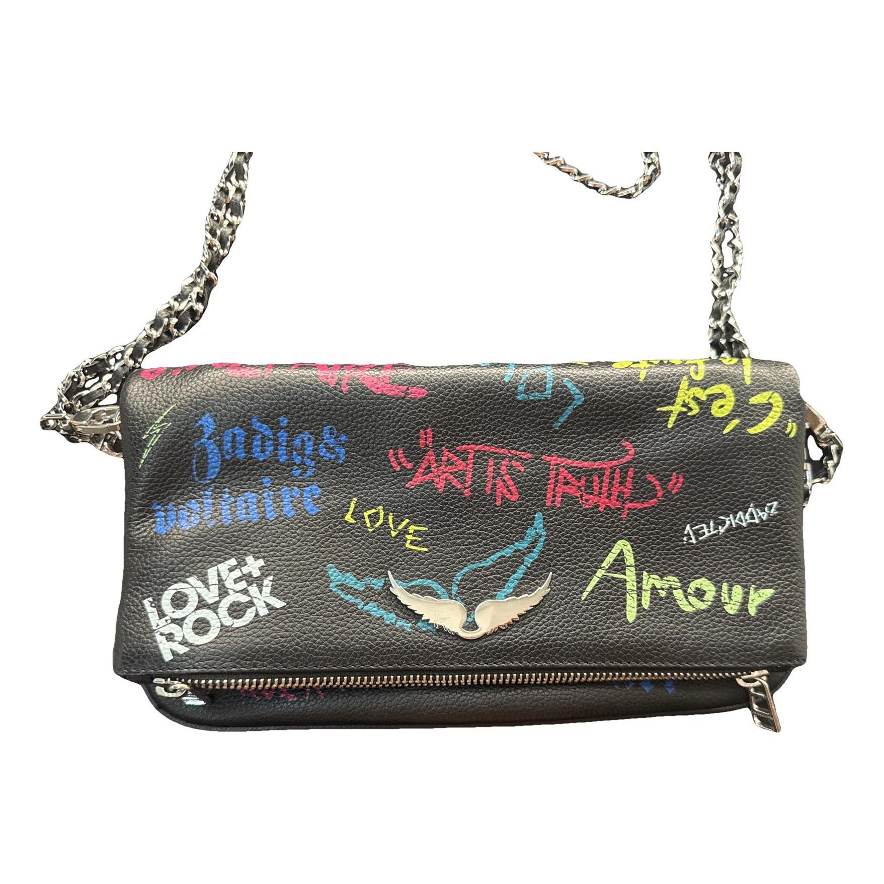 Rock leather crossbody bag