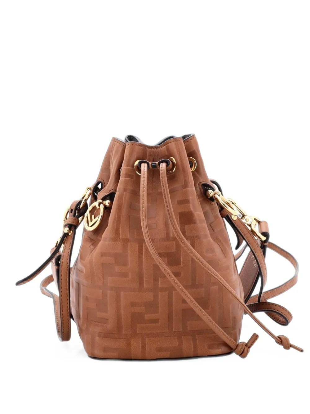 Mon Tresor Zucca Embossed Leather Mini bucket bag